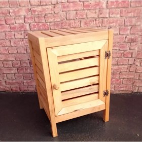 Resim Gudy Wood Gudywood Dekoratif Ahşap Panjur Kapaklı Mini Dolap 