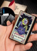 Resim İŞTE BU Kişiye Özel İsimli Gazlı Rüzgar Geçirmez Çakmak Kedi Tarot Baskılı 