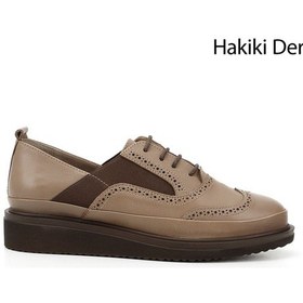 Resim Gönderi R Kadın Vizon Antik Bağcıklı Dolgu Taban Hakiki Deri Ayakkabı Gdza13424084 Vizon 