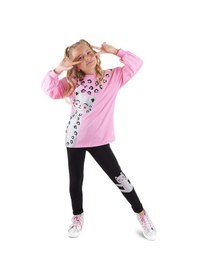 Resim Denokids Leo Kız Çocuk Tayt T-shirt Takım Çok Renkli 