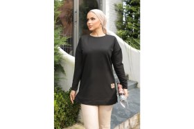 Resim Derin Stok Yeni Stil Siyah Arma Detaylı Tunik 10020 
