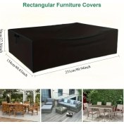 Resim Gateesat 86x44x27 İn Tüm Mevsimler Bahçe Mobilya Örtüsü 420d Polyester Dayanıklı 