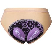 Resim Bej Kadın Bisiklet Şort Wosawe Bayanlar Bisiklet Yastıklı İç Giyim Binme Külot Bisiklet Külot Bej 