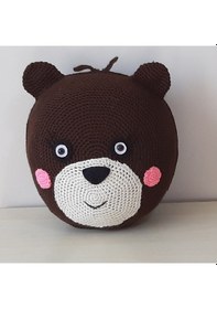 Resim Amigurumi Örgü Oyuncak Ayı Yastık 
