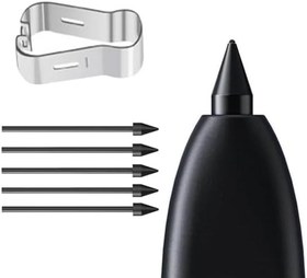 Resim Microsonic Samsung Galaxy Note 20 Pencil Uçları 5`li Paket Siyah [Galaxy Note 20 ile Uyumlu Dokunmatik Kalem Ucu - Siyah] 