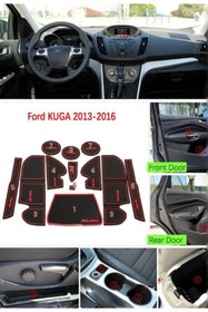Resim DK Tuning Kuga 2013 2016 Uyumlu Araç Içi Silikon Kaymaz Ped Kaplama Seti 