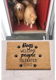 Resim Co Co Tolerated 40x60 cm Doğal Ko ko Kıl paspas,Hindistan Naturel Kapı Önü Paspası 