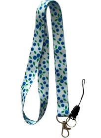 Resim StormiStoretr Yaban Mersini Desenli Boyun İpi Kartlık Seti | Lanyard Yaka Kartı Askısı + Şeffaf Sert Kartlık 
