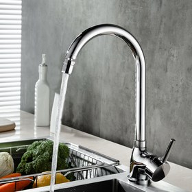 Resim HMS Pirinç 360° Oynar Başlıklı Mutfak Evye Bataryası 