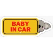 Resim TSC Arabada Bebek Var Sticker Oto Yapıştırma Etiket 18CM MD23 