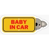 Resim TSC Arabada Bebek Var Sticker Oto Yapıştırma Etiket 18CM MD23 