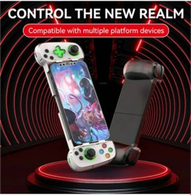 Resim Teleskopik Cep Telefonu Gamepad Bluetooth Uyumlu 5.0 Android İos Ps4 İçin Kablosuz Konsol D7 