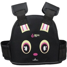 Resim Çocuk Binicilik Emniyet Kemeri, Siyah Desenli 