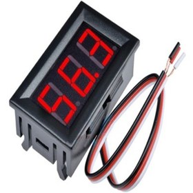 Resim robodünya 0.56'' 0-100V 3 Kablolu DC Kırmızı Voltmetre 