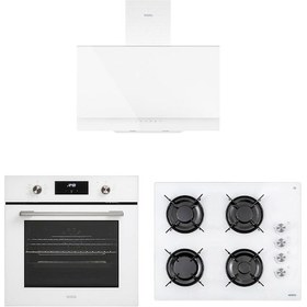 Resim Vestel Hamur Şefi AF-7684 YB - AO-65104 B-DG - AD-63330 B Beyaz Ankastre Set 