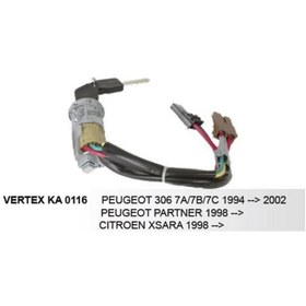 Resim Vertex Kontak Anahtar Peugeot 306 94-02 Partner 1997+ Xsara 98+ 603079 Ka0116 