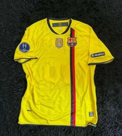 Resim jabuka Barcelona 2008/09 Sezonu Lionel Messi Nostalji Forması (SARI) 