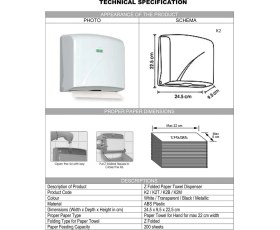 Resim Şeker Portakalım Vialli K2T Banyo Mutfak Lavabo Pratik Z Katlı Kağıt Havlu Dispenseri Kapasite 200 Kağıt Şeffaf 