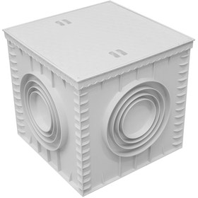 Resim 55x55 Plastik Yeraltı Buat Ve Rögar Kapağı+kutusu (menhol) 