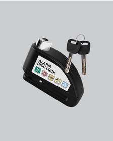 Resim 110 Db Alarmlı Disk Fren Kilidi Su Geçirmez Çelik Gövde Motosiklet Güvenlik Çok Renkli 
