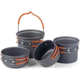 Resim Naturehike 4ın1 Ultralight 2-3 Kişilik Kamp Yemek Pişirme Seti Gri 