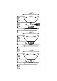 Resim Skoda Fabia Ön Fren Balatası 1.6 Tdi 90 Hp 2007-2014 Bosch 
