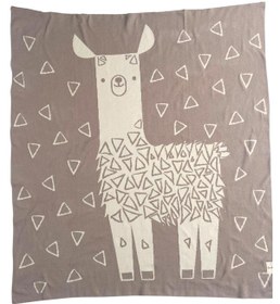 Resim Organik Triko Bebek Örtüsü, Lama 80x90 , Bej 
