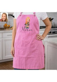 Resim Bk Gift Kişiye Özel Karikatürlü Pembe Mutfak Önlüğü -7, Aşçı Ve Şef Önlüğü, Ev Hediyesi Kobitmeyencom36661 Bk Gift Renkli 