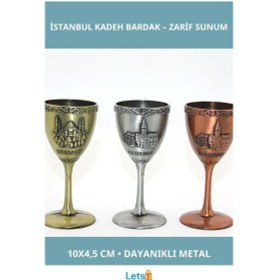 Resim Metal İstanbul Yöresel Kadeh Bardak Zarif Ve Şık Tasarım 1 Adet 