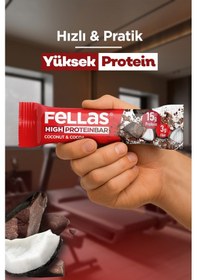 Resim Fellas Yüksek Protein Bar - Hindistan Cevizi 45g x 12 Adet 