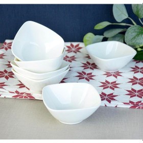 Resim Konak Züccaciye Porselen 6lı Beyaz Çerezlik Büyük 