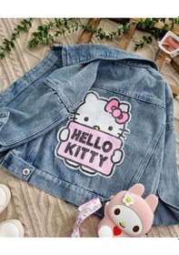 Resim Berfonzo Kids Kız Çocuk Hello Kitti Kot Ceket Mavi 