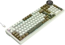 Resim Havit Gamenote KB923L Pro Tri-Mode Kablosuz Mekanik RGB Oyuncu Klavyesi - LCD Ekranlı - Kahverengi 