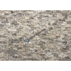 Resim Doğaltaş Silver (gümüş) Trv. 2,3x4,8 Cm Fileli Patlatma Duvar Kaplaması 