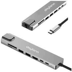 Resim Daytona Cf10 Macbook Uyumlu Type-C To 8İn1 Hub Çevirici Adaptör 