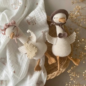 Resim Amigurumi Sevimli Ördeğim Deluxe Bebek Seti - 4 Parça Deluxe Bebek Seti (KIZ) 