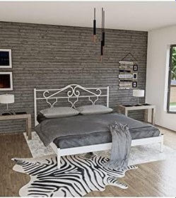 Resim GM 301 GOLD DUBLEX METAL KARYOLA BEYAZ 160X200 