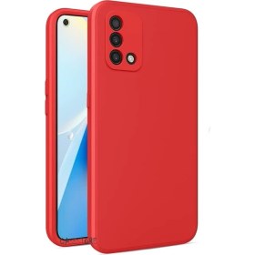 Resim M.TK Moveteck Oppo A74 Uyumlu Kılıf Kamera Lens Korumalı Içi Kadife Silikon Iz Yapmaz Ipeksi His Liquid Renkli Yumuşak Silikon Lansman 