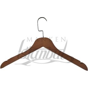 Resim Takım Elbise Askısı 44 Cm Siyah Masif Ahşap İtalyan Kancalı Business Class 10 Adet Diğer 