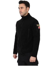 Resim Kordak Erkek Siyah Taktik Polar Hırka - Outdoor Polis Poları (547422914) 