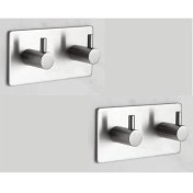 Resim Zift Unique Havlu / Bornoz Askısı / 2 Adet Ikili Askılık / Banyo Mutfak Havlu Askısı 