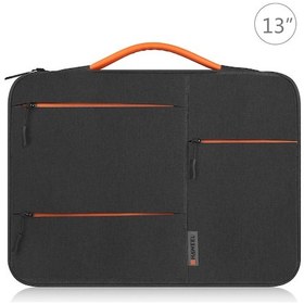 Resim Neevoyu 13" Notebook Koruyucu Kılıf - Macbook Air M3/m2, Surface 5/4, Dell Xps 15 Uyumlu - Su Geçirmez Poliester Materyal - Siyah 