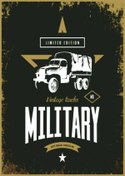 Resim Military Vintage Truck Temalı Ahşap Retro Poster Tablo 