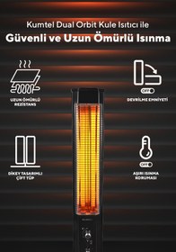 Resim KUMTEL Dual Orbit Kule Isıtıcı MH-2300 