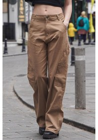 Resim Madmext Camel Straight Fit Kargo Pantolon Mg1601-camel Camel 