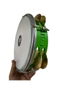 Resim Arap Fasıl Tefi Profesyonel Yeşil Renk Carbon Kasnak Vd Beyaz Fil 