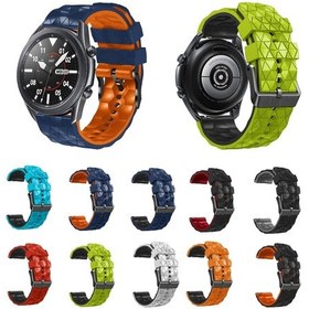 Resim Sones Ticwatch Pro X 22mm Futbol Desenli İki Renkli Silikon Kordon 