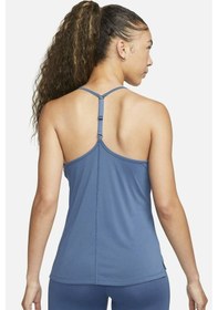 Resim Nike Dri-fit Training One Elastika Women's Tank Top Kadın Spor Atlet Mavi Mavi 