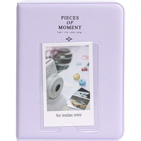 Resim Instax Mini Film Uyumlu 64'lü Lila PVC Albüm 