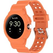 Resim Sones Google Pixel Watch Entegre Tamamen Kapalı Silikon Saat Kordonu 